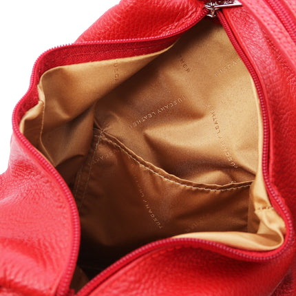 Shanghai - Italian leather backpack - pebbled leather | TL141881