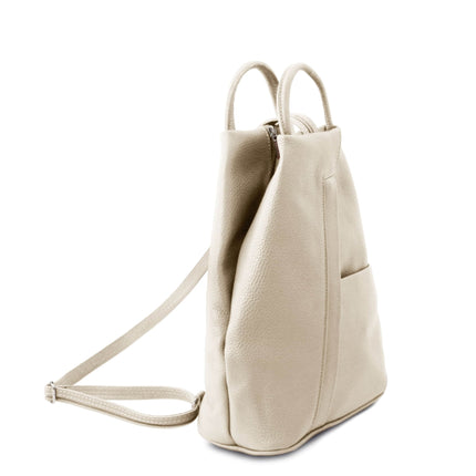 Shanghai - Italian leather backpack - pebbled leather | TL141881