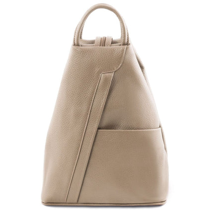 Shanghai - Italian leather backpack - pebbled leather | TL141881
