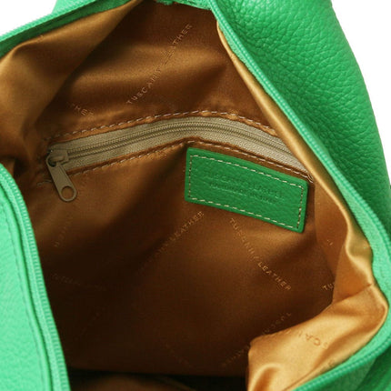 Shanghai - Italian leather backpack - pebbled leather | TL141881