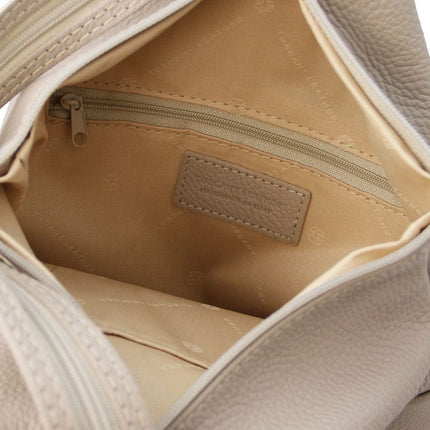 Shanghai - Italian leather backpack - pebbled leather | TL141881