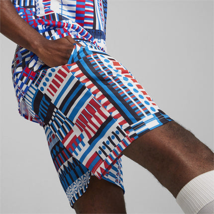 Shorts Pantaloncini Calcio Puma Fanwear Capsule Jersey Blu Red 2024