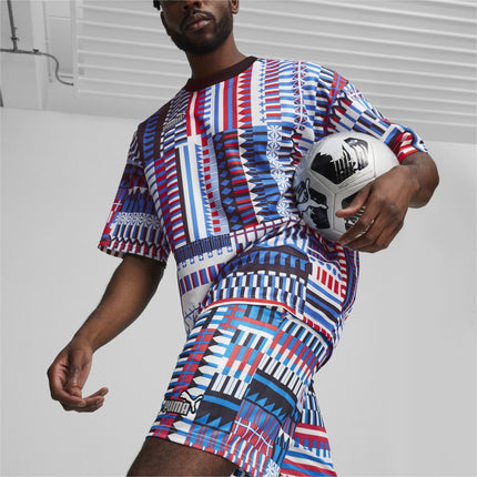 Shorts Pantaloncini Calcio Puma Fanwear Capsule Jersey Blu Red 2024