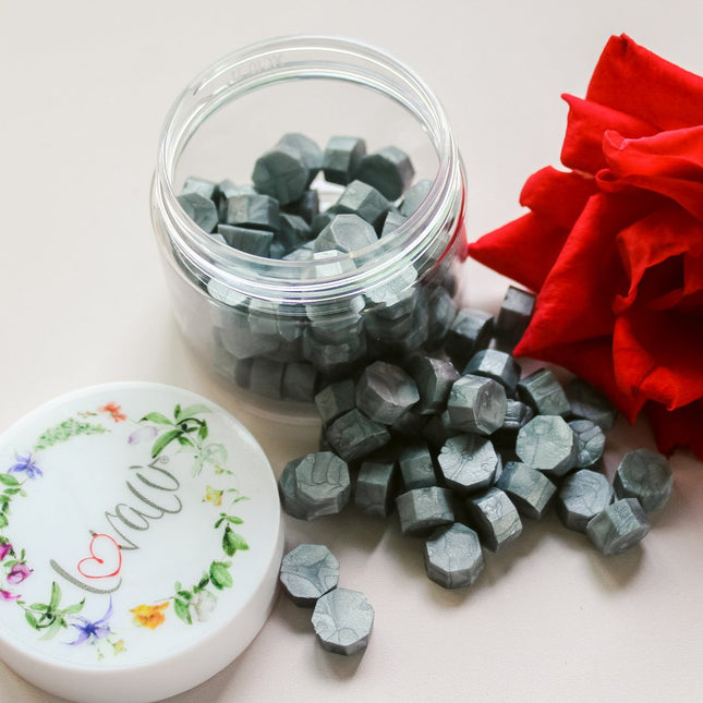 Silver - Sealing Wax Beads