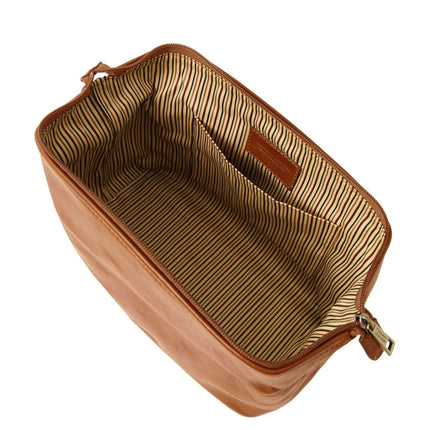 Smarty - Matte leather toiletry bag - Large size | TL141219