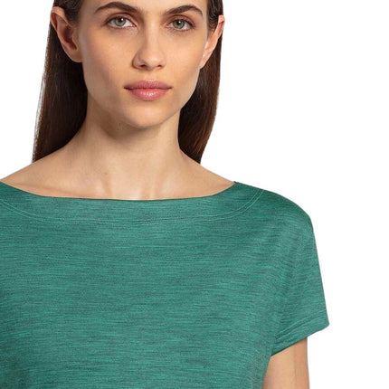 T-shirt Ava Merino 140 Donna Island Green