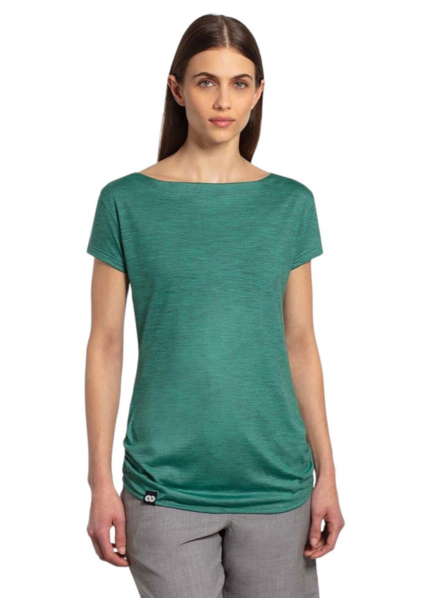 T-shirt Ava Merino 140 Donna Island Green