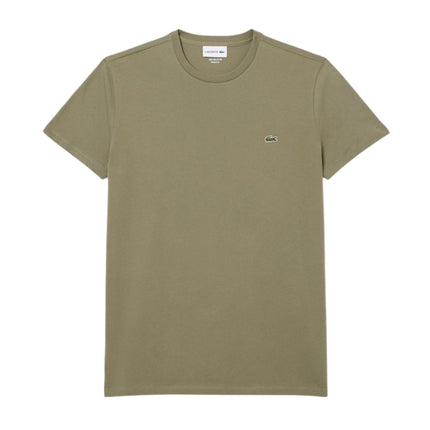 T-shirt Classic In Pima Uomo Verde Cachi