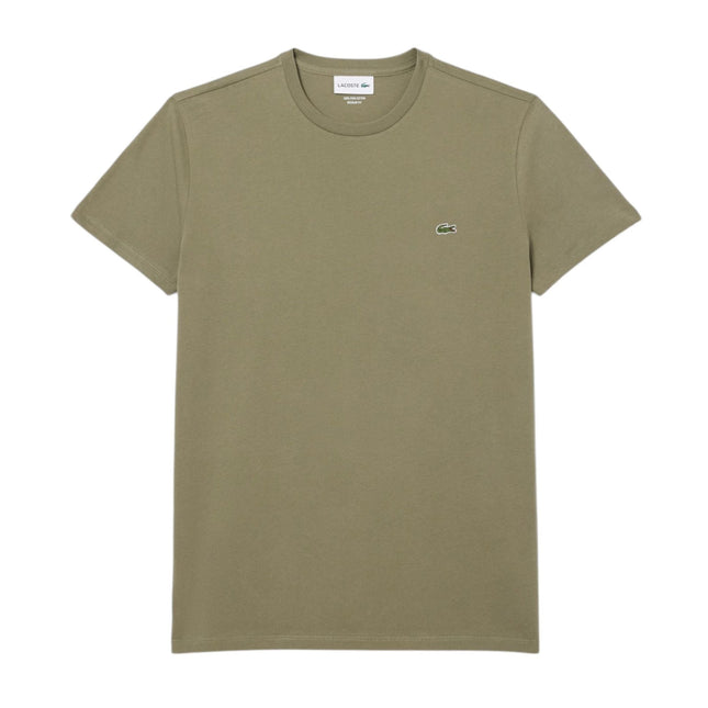 T-shirt Classic In Pima Uomo Verde Cachi