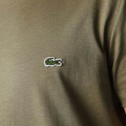 T-shirt Classic in Pima Uomo Verde Cachi