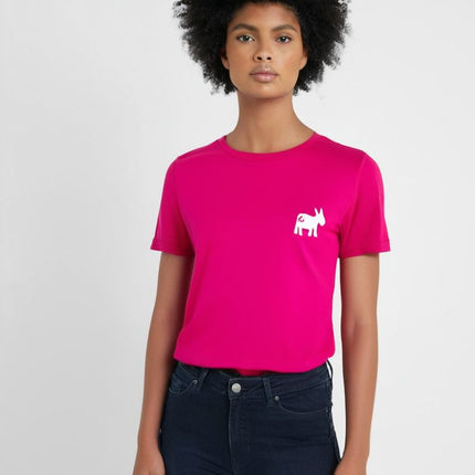 T-shirt Classic Logo Donna Electric Magenta