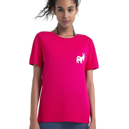 T-shirt Classic Logo Donna Electric Magenta