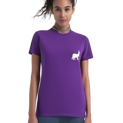 T-shirt Classic Logo Donna Plum/White
