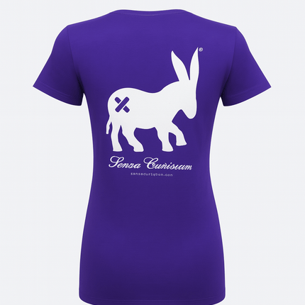 T-shirt Classic Logo Donna Plum/White