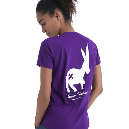 T-shirt Classic Logo Donna Plum/White