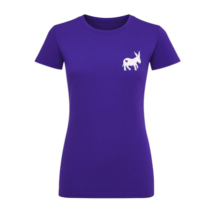 T-shirt Classic Logo Donna Plum/White