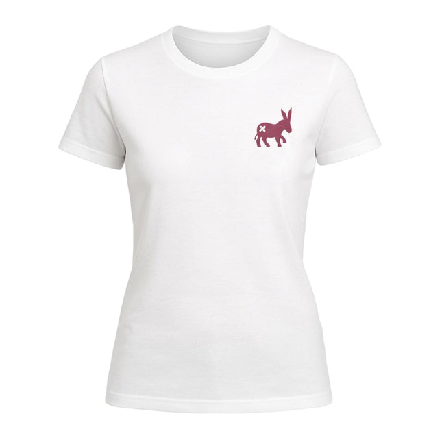 T-shirt Classic Logo Donna White/Fuxia