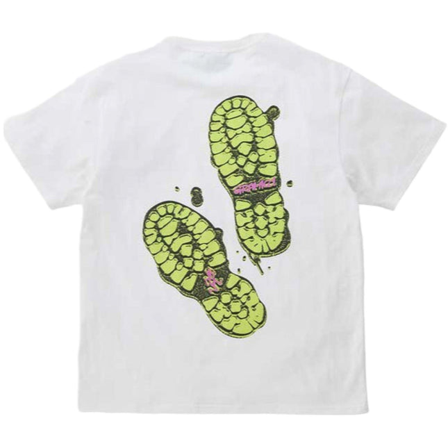 T-shirt Footprints Uomo White