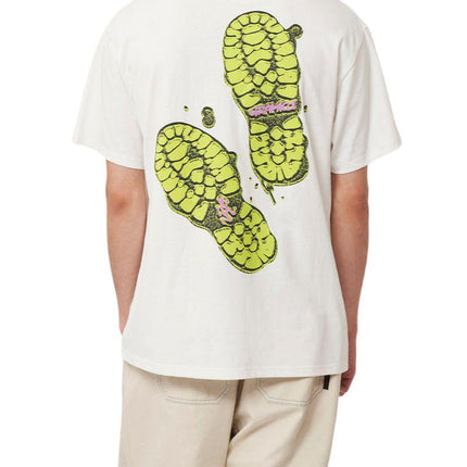 T-shirt Footprints Uomo White