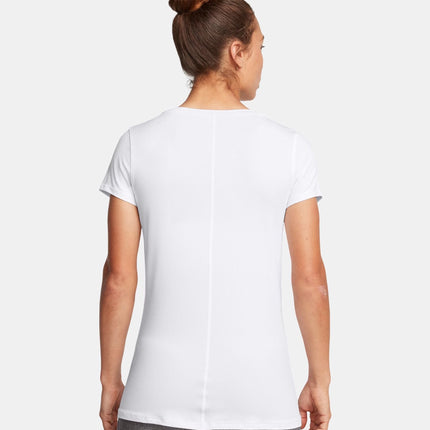 T-shirt HeatGear Armour Donna White/Black