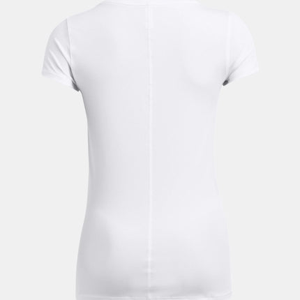 T-shirt HeatGear Armour Donna White/Black