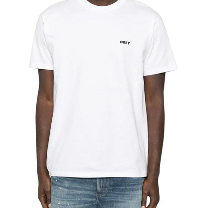 T-shirt Icon Stencil Flame Uomo White