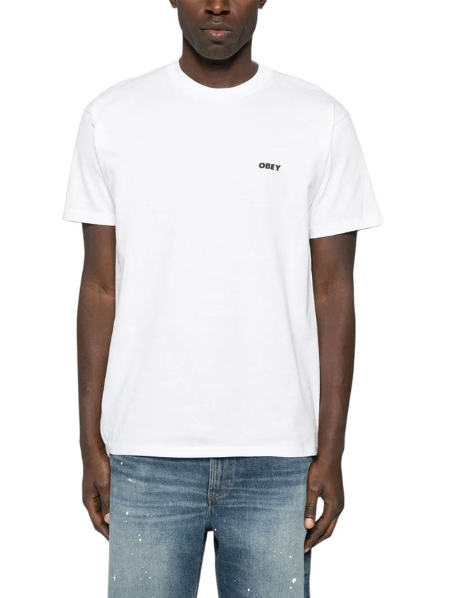 T-shirt Icon Stencil Flame Uomo White