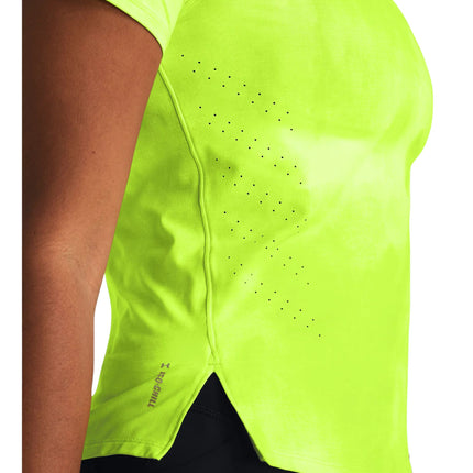 T-shirt Launch Elite Printed Donna High Vis Yellow/Reflective