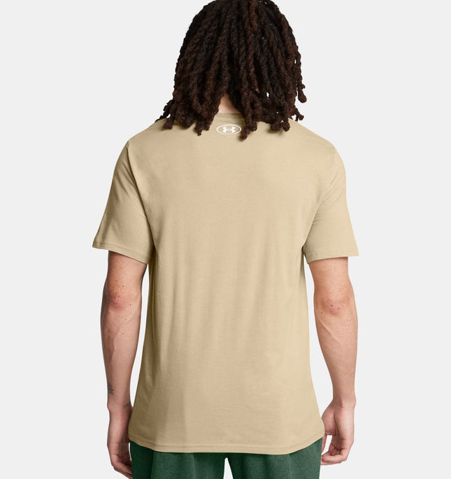 T-shirt Left Chest Logo Uomo City Khaki/White