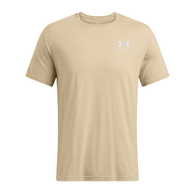 T-shirt Left Chest Logo Uomo City Khaki/White