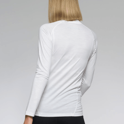 T-shirt LS Half Zip Donna Bianca