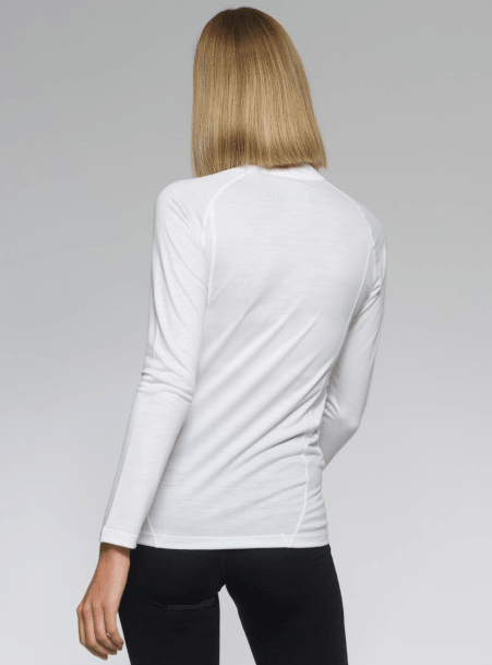 T-shirt LS Half Zip Donna Bianca