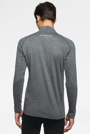 T-shirt LS Half Zip Uomo Grigia