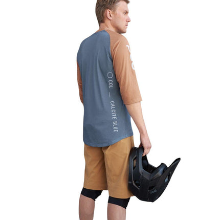 T-shirt MTB Pure 3/4 Uomo Calcite Blue/Aragonite Brown