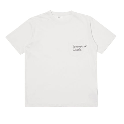 T-shirt Print Pocket Uomo Ecru