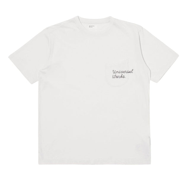 T-shirt Print Pocket Uomo Ecru