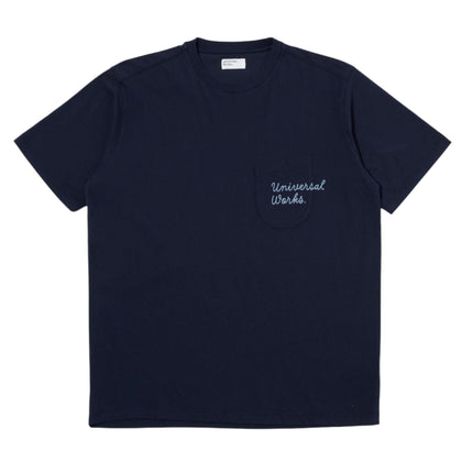 T-shirt Print Pocket Uomo Navy