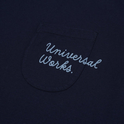 T-shirt Print Pocket Uomo Navy