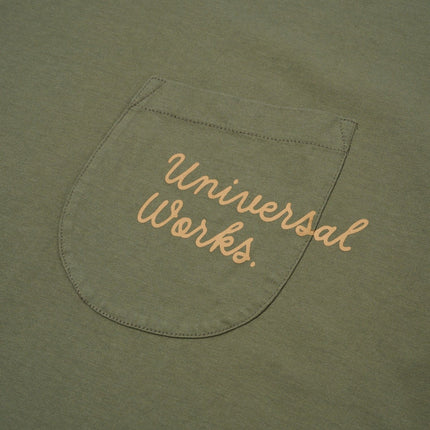 T-shirt Print Pocket Uomo Olive