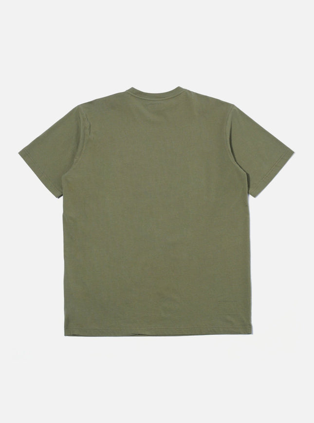 T-shirt Print Pocket Uomo Olive