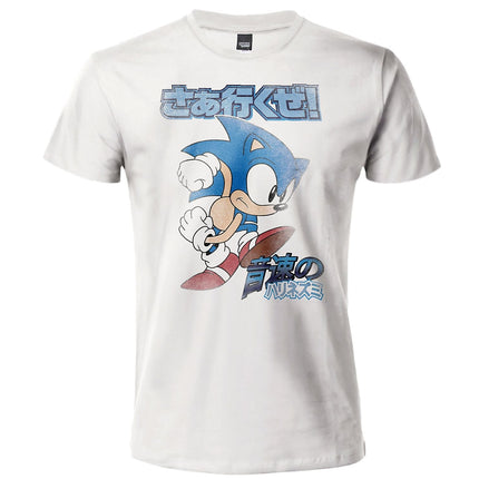 T-Shirt Sonic the Hedgehog: Sonic L bianca