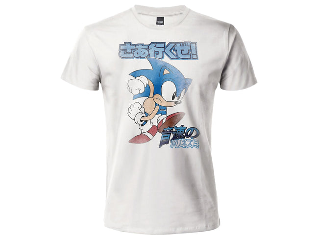 T-Shirt Sonic the Hedgehog: Sonic L bianca