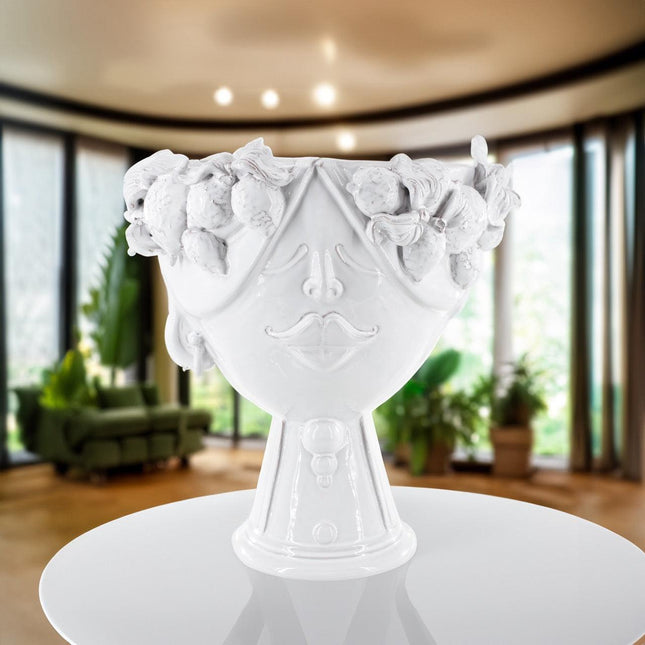 Testa di Moro con limoni "Zahira" donna | White Line 30 cm