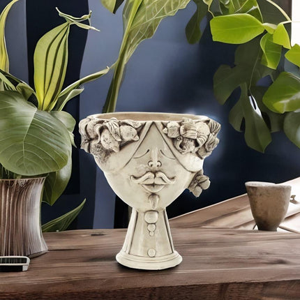 Testa di Moro con limoni "Zahira" uomo | Madreperla Antichizzato 30 cm