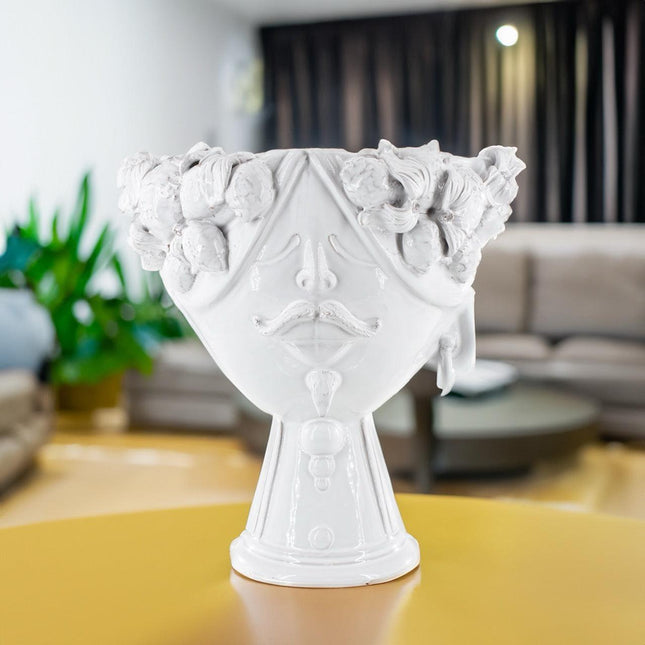 Testa di Moro con limoni "Zahira" uomo | White Line 30 cm