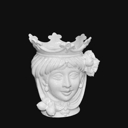 Testa h 25 limoni white line femmina - Teste di moro moderne Sofia Ceramiche