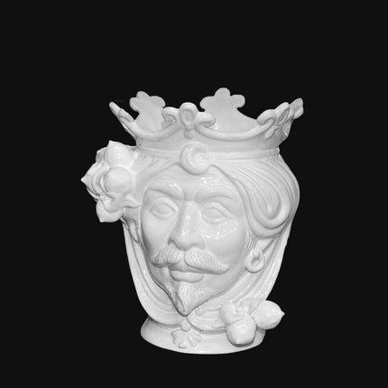 Testa h 25 limoni white line maschio - Teste di moro moderne Sofia Ceramiche