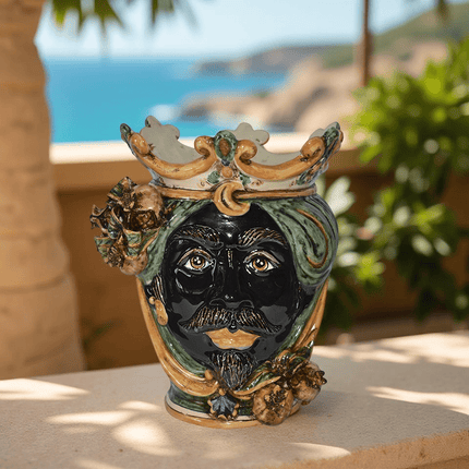 Testa h 25 melograni verde/arancio maschio moro