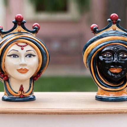 Testa h 30 in blu e arancio donna