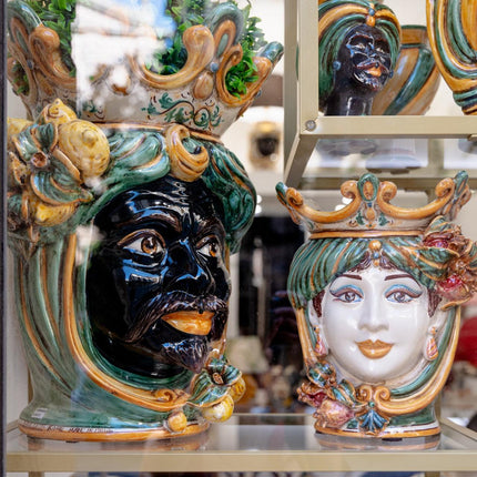 Testa h 40 limoni verde/arancio maschio moro